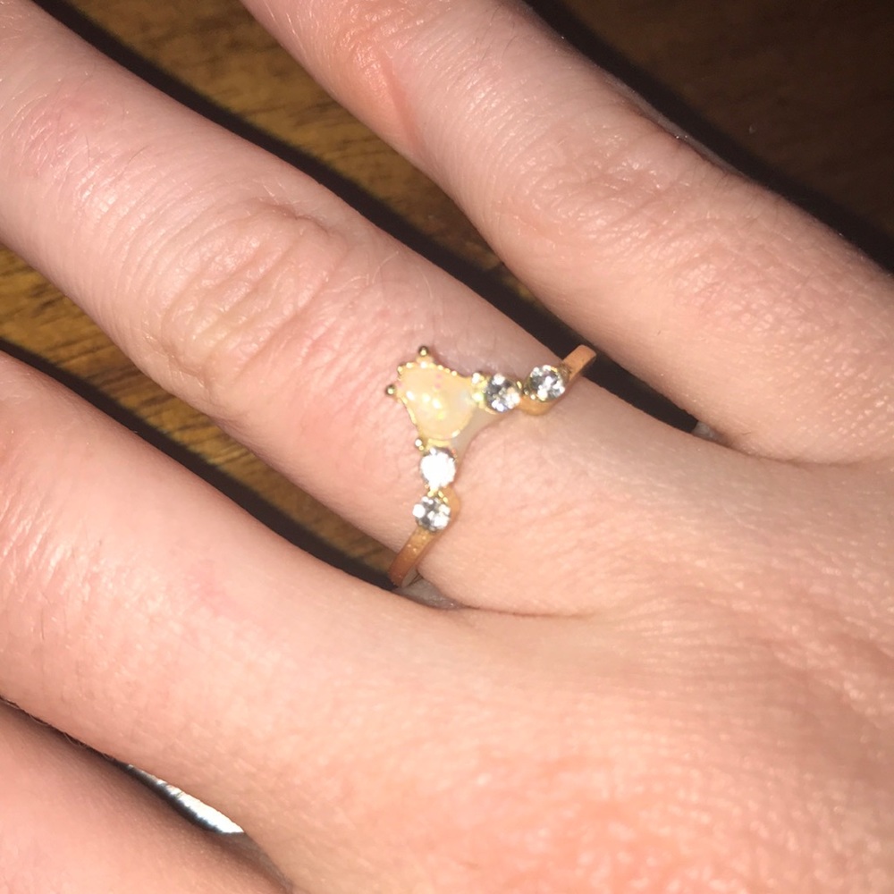 Sz 6.5 boho gold chic 14kt gold plated ring